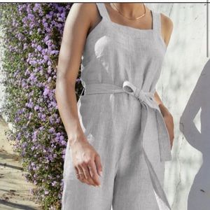 Everlane Linen Square Neck Jumpsuit